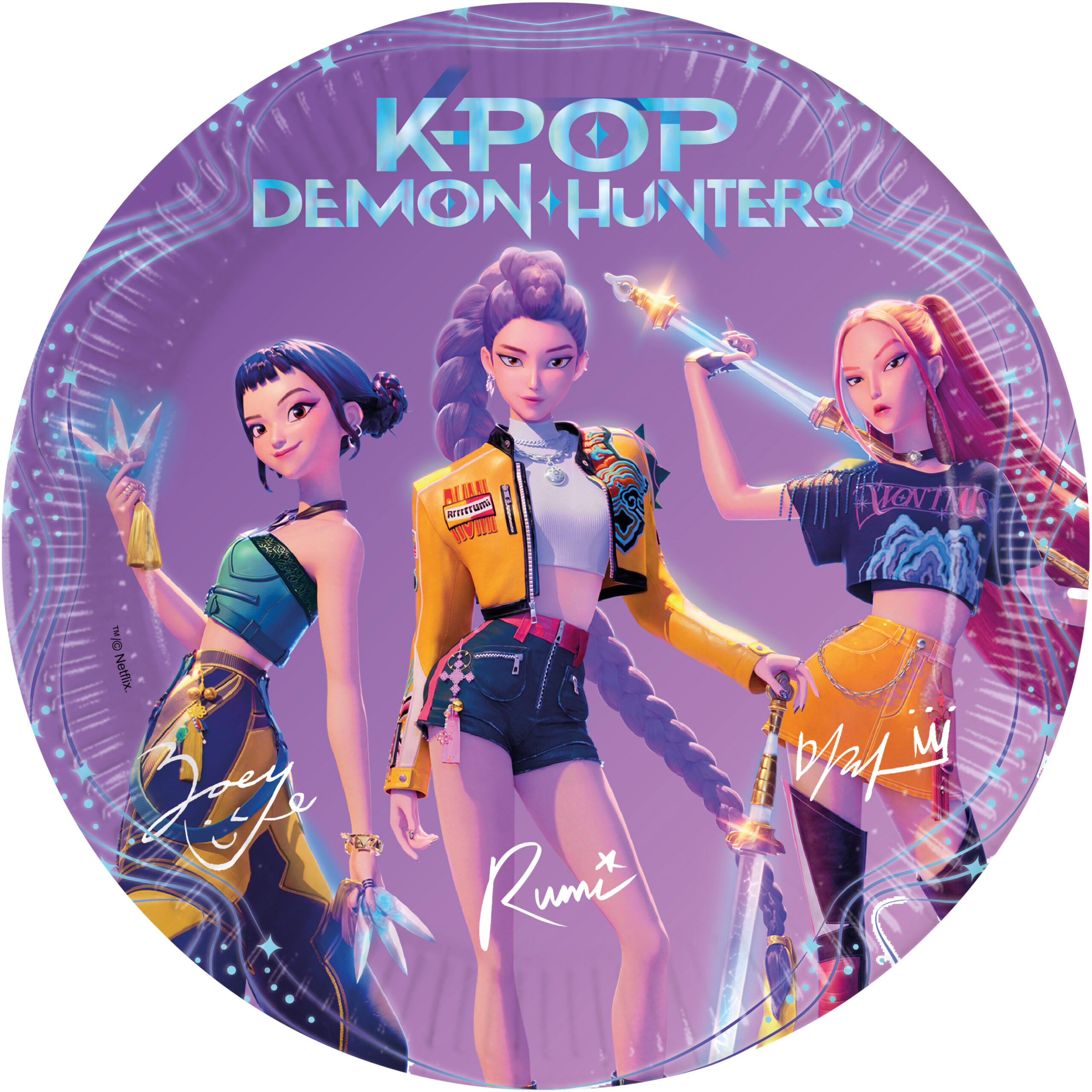 8 Pappteller 23 cm FSC K-POP Dämonenjäger