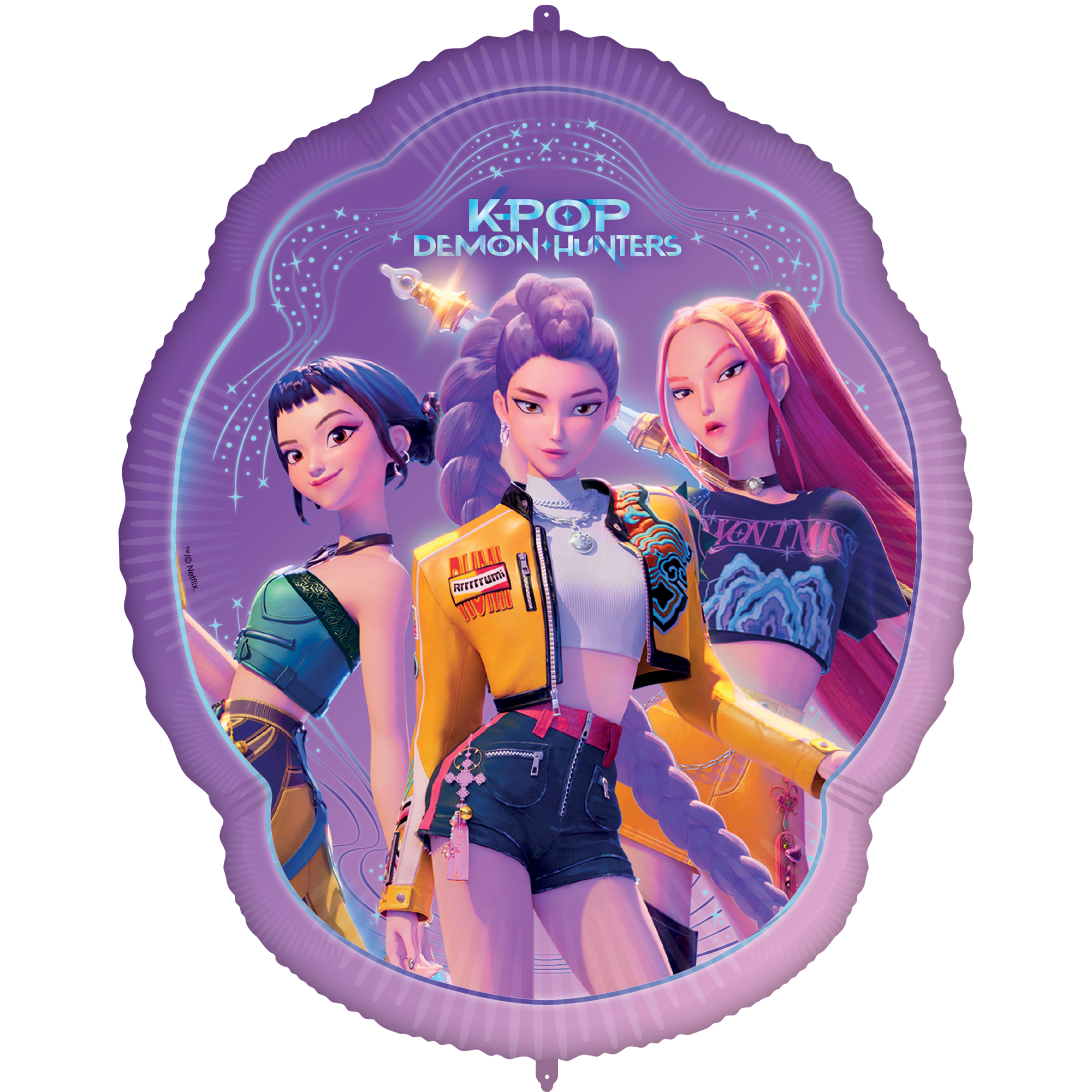 1 Folienballon in Übergröße 100x73cm - K-Pop Dämonenjäger