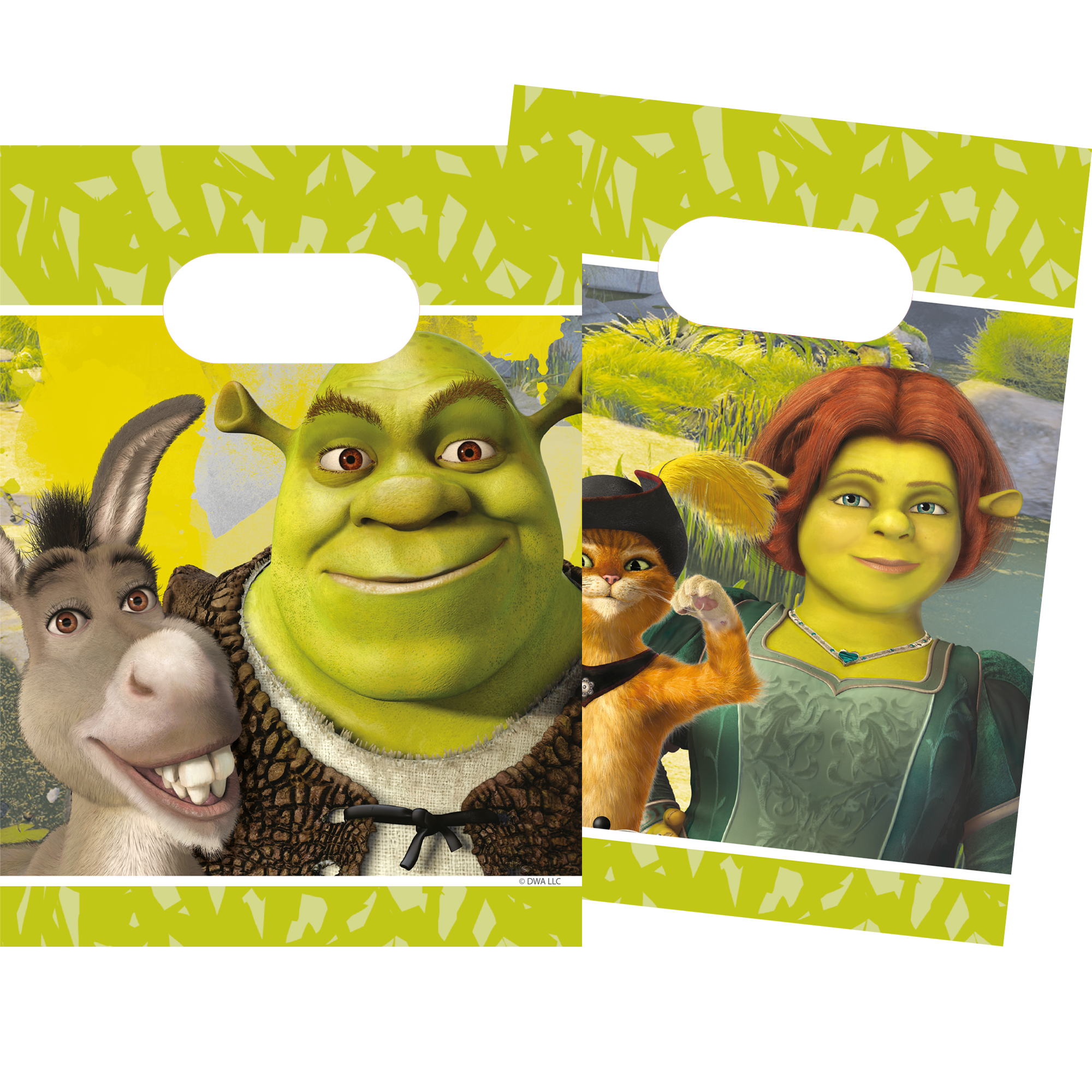 4 FSC-zertifizierte Papiertüten für Partys – Shrek