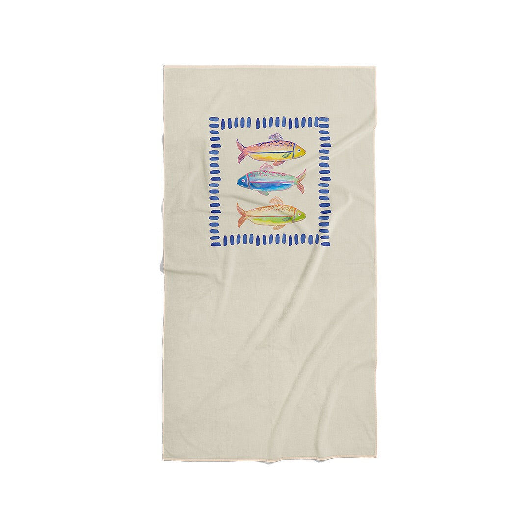 Serviette de Plage Motif Poissons