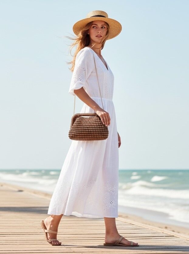 Metallic clutch bag with shoulder strap