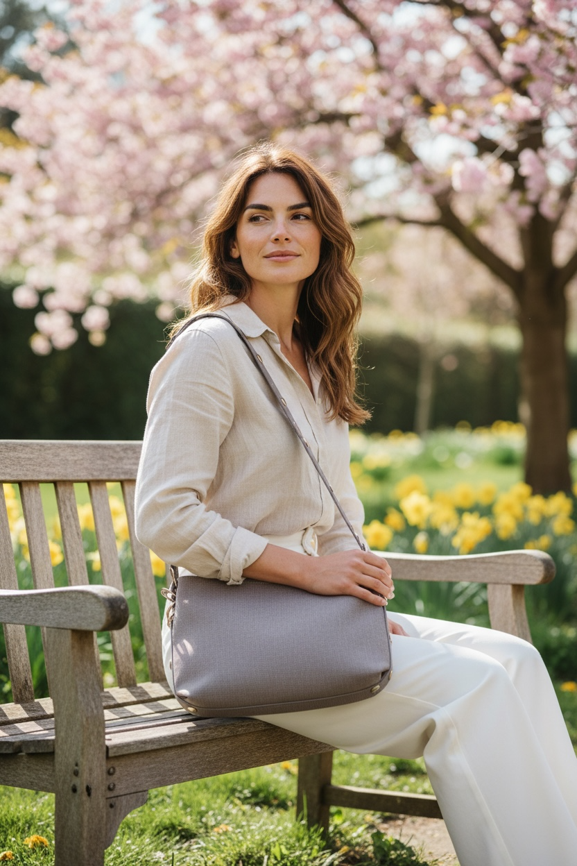 Lightweight tote bag with shoulder strap
