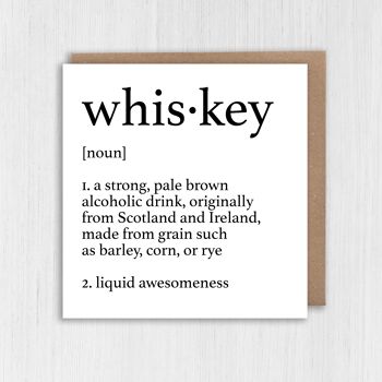 Carte d'anniversaire : définition du dictionnaire du whisky 2