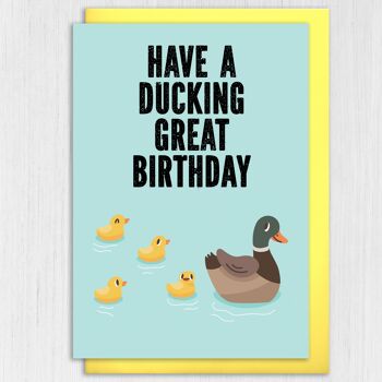 Carte d'anniversaire : Grand anniversaire de canard 3