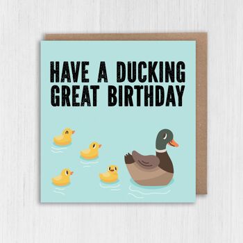 Carte d'anniversaire : Grand anniversaire de canard 2