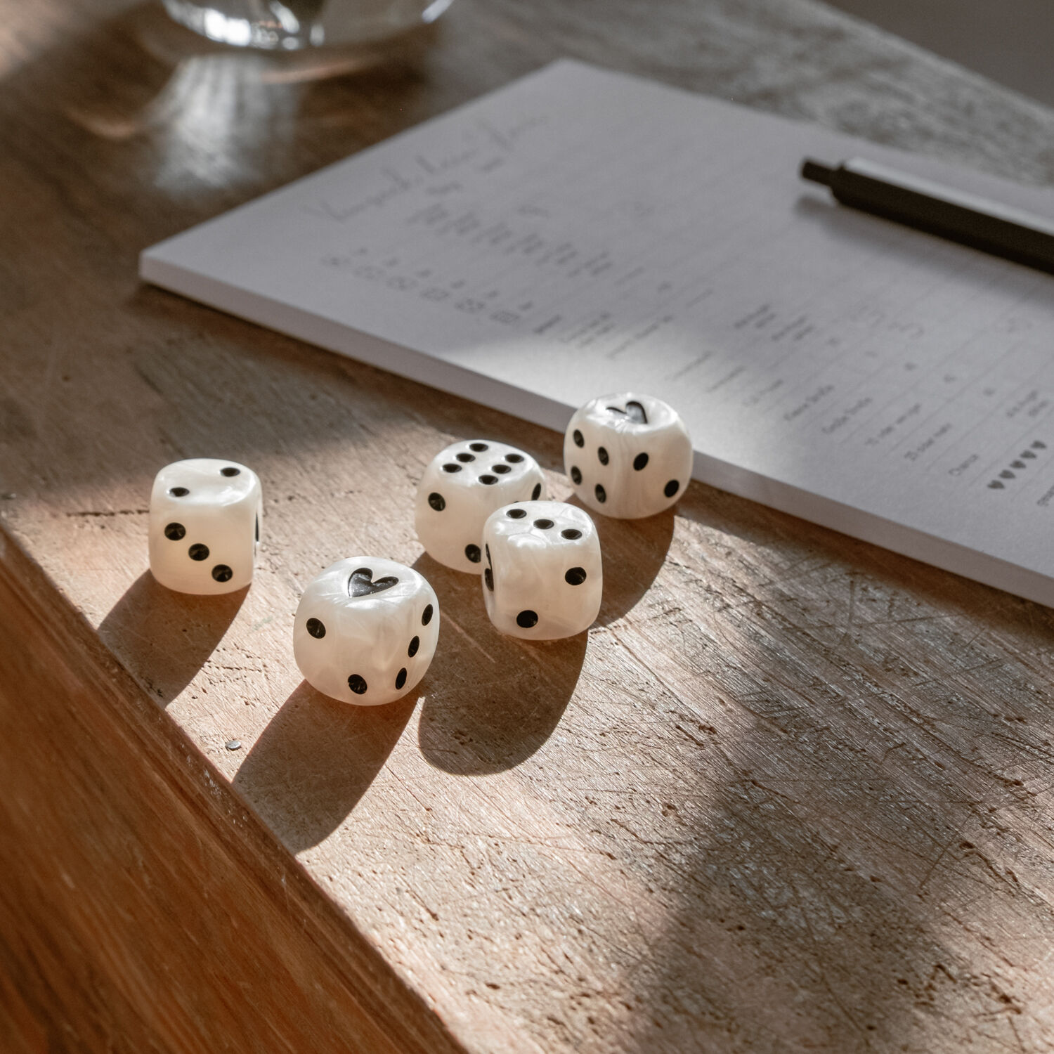 Black pearl dice set (PU = 8 sets)