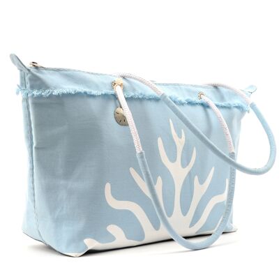 SAC XXL 'BLANC CORAIL BLEU ICY'