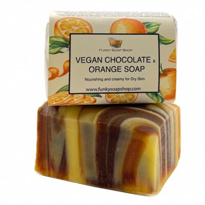 Vegan Chocolate & Orange Soap, Natural & Handmade, Approx 30g/65g
