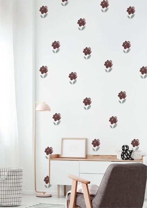 "Camellia" wall stickers -2