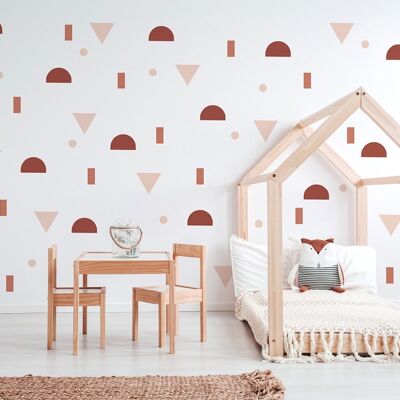 Semicircle memphis wall stickers 1