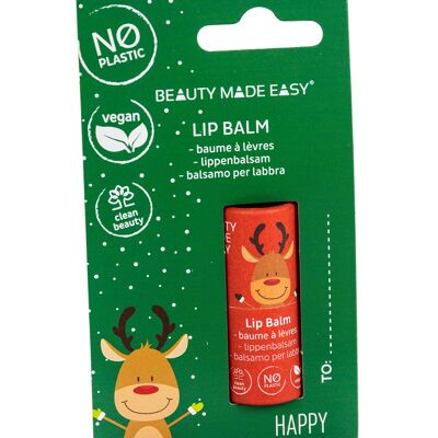 Vegan Paper tube Lip Balm -  HAPPY