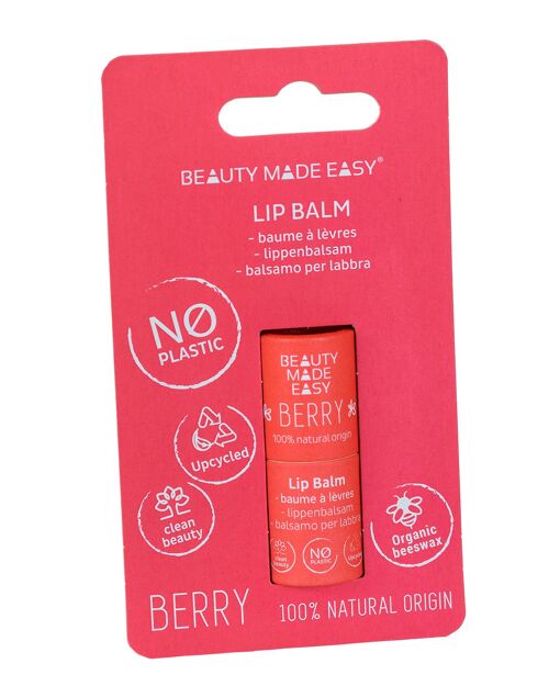 Paper tube Lip balm - BERRY