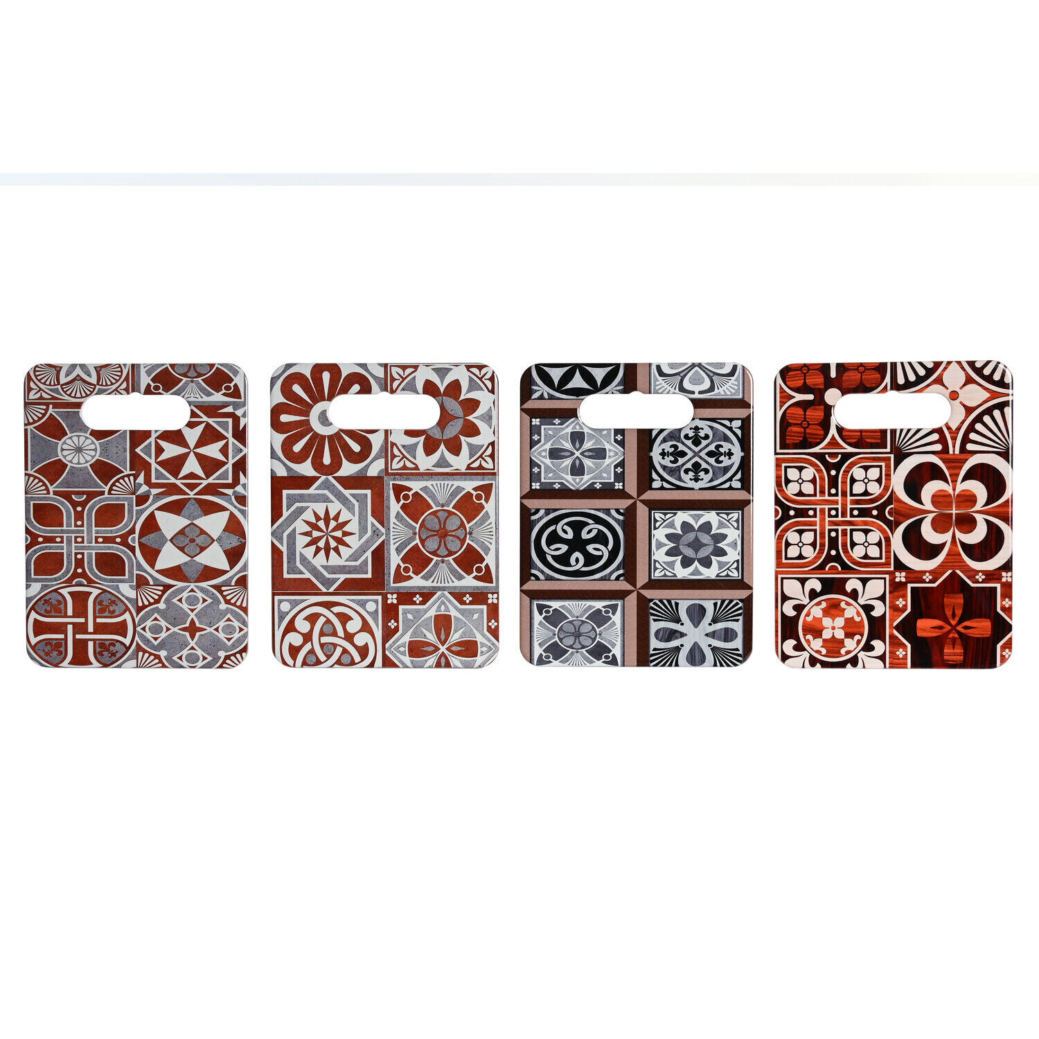 Set de table en dolomite 18x24x0,7 carreaux 4 assortis.