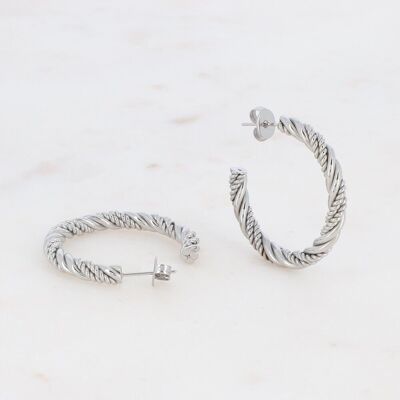 Twisted hoops and rhodium double spirals