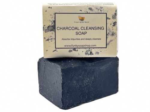 Charcoal Cleansing Soap, Natural & Handmade, Approx 30g/65g