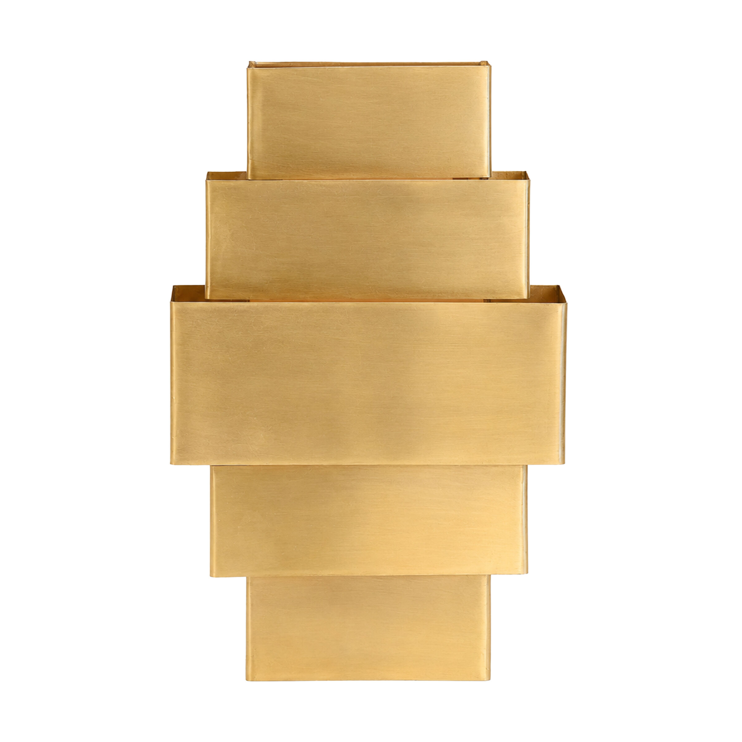Rectangular brass wall light