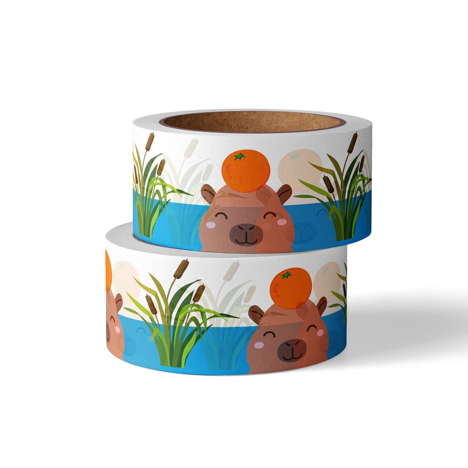 Washi tape Capibara met sinasappel