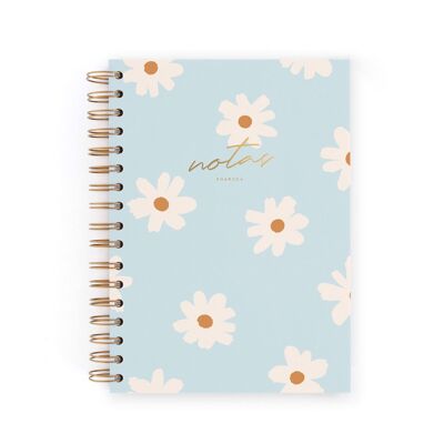 CHARUCA NOTEBOOK A5. FLORAL BLUE. POINTS