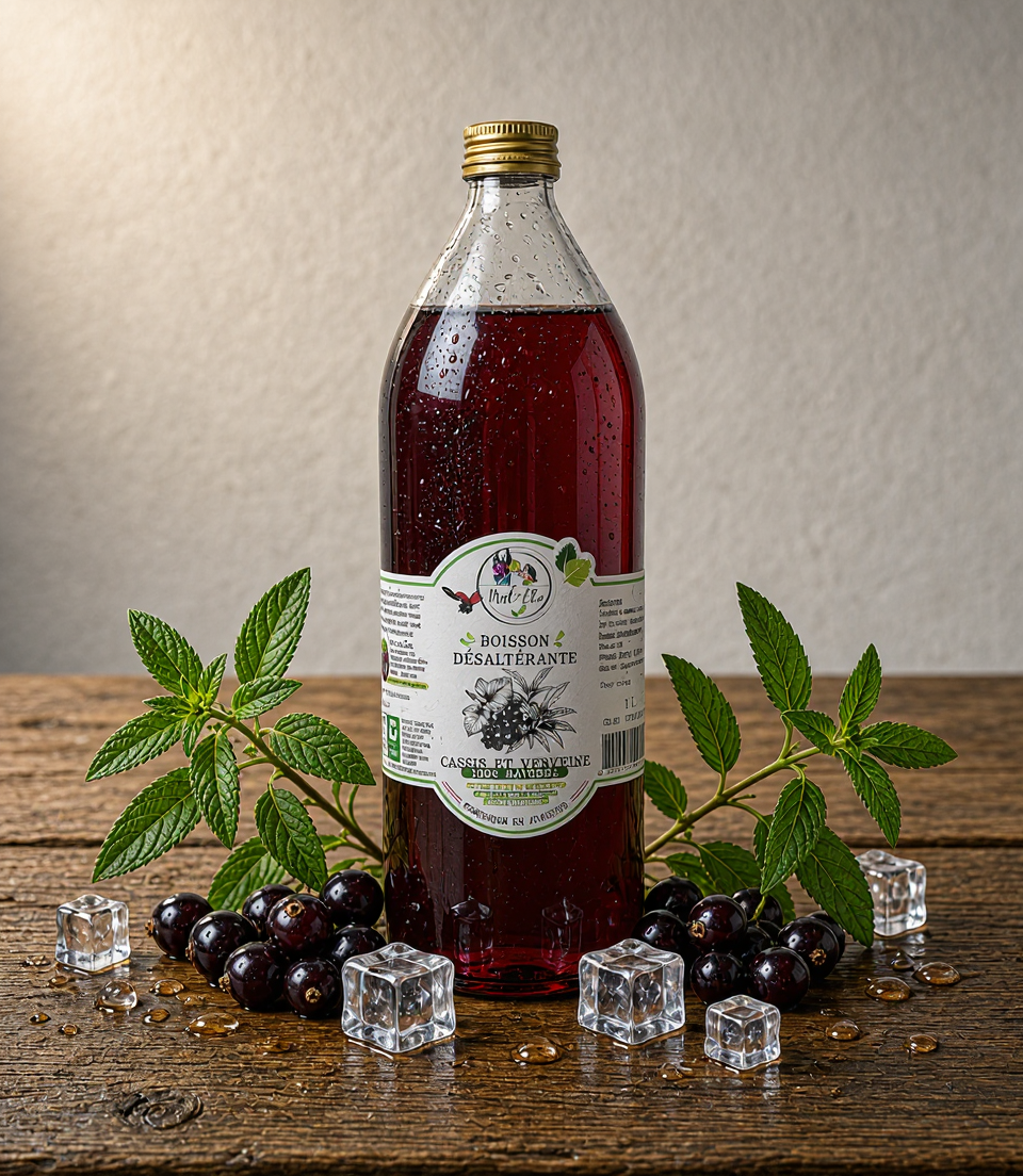 Blackcurrant and verbena drink - 1 liter