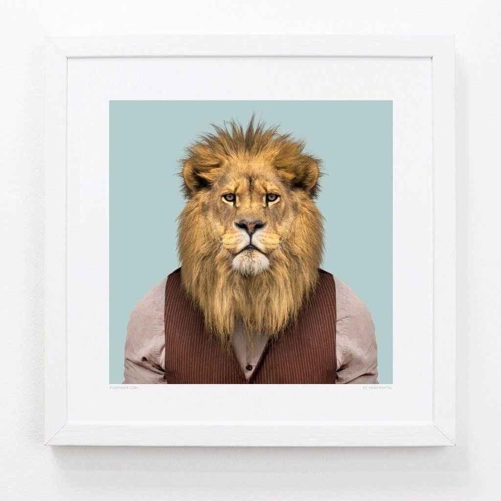 Moïse, le Lion__Bleu clair / Grand [61cm x 61cm] / Sans cadre