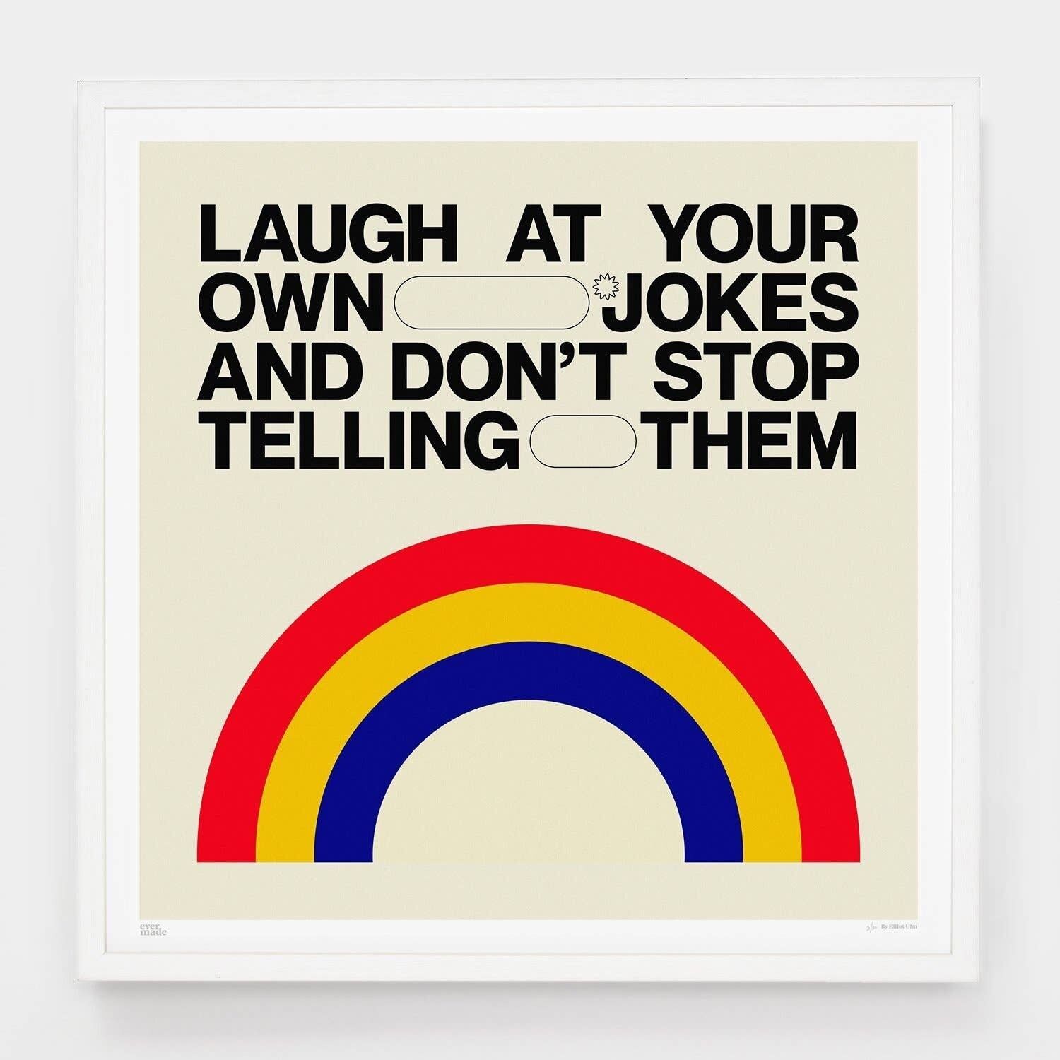 Ridi delle tue battute__Large [61 cm x 61 cm] / Senza cornice