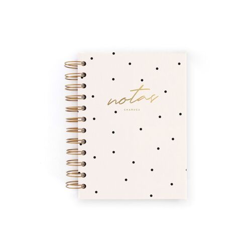 Cuaderno charuca mini. blanco. puntos