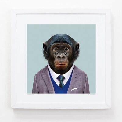 Bonobo__ Sin marco / Grande [61 cm x 61 cm]