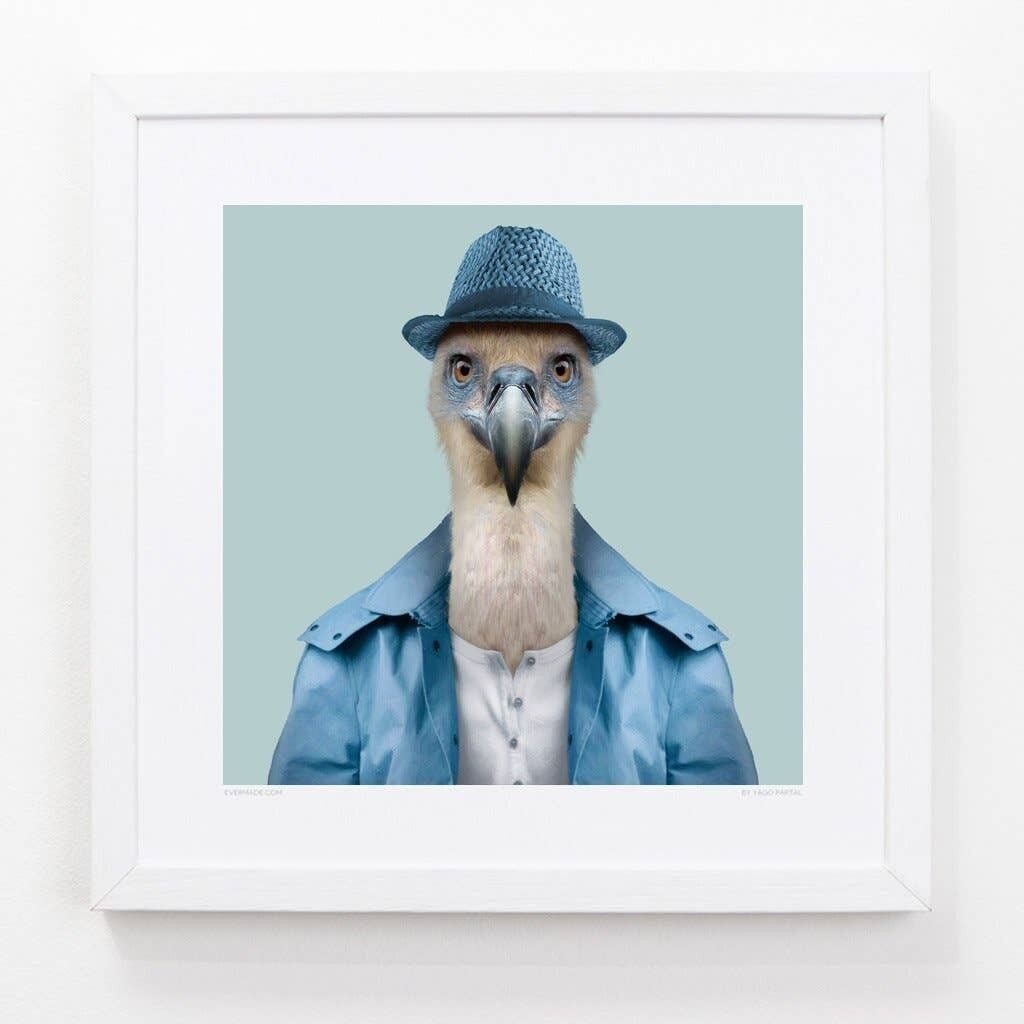 Brev, il grifone__Azzurro / Grande [61 cm x 61 cm] / Senza cornice