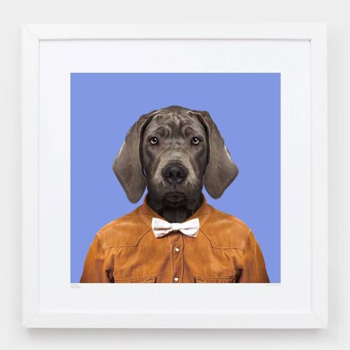 Frederik, the Great Dane__Light Blue / Large [61cm x 61cm] / Unframed