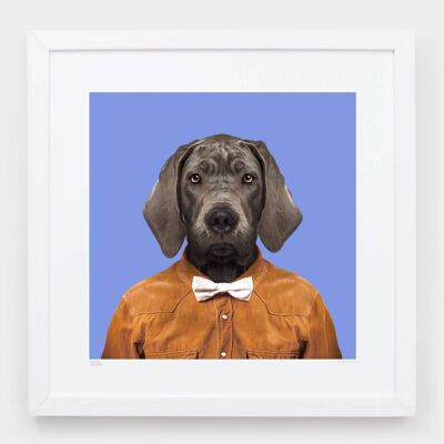 Frederik, the Great Dane__Light Blue / Large [61cm x 61cm] / Unframed