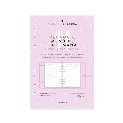 CHARUCA MENU PLANNER REFILL / PURCHASE LIST A5