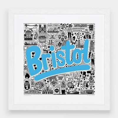 Bristol Hometown Print__Large [61 cm x 61 cm] / Senza cornice