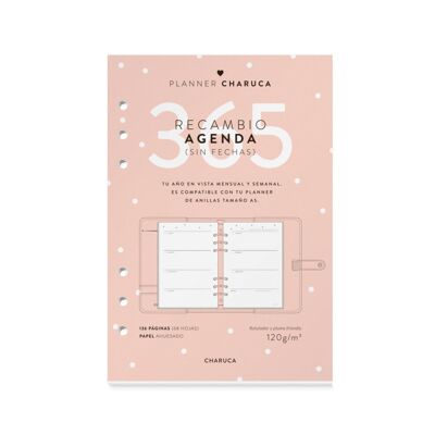 CHARUCA PLANNER REFILL WITHOUT DATES A5