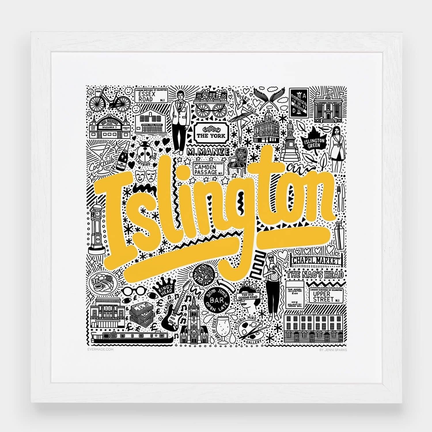 Islington Hometown Print__Large [61 cm x 61 cm] / Senza cornice