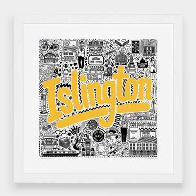 Impresión de la ciudad natal de Islington__Grande [61 cm x 61 cm] / Sin marco