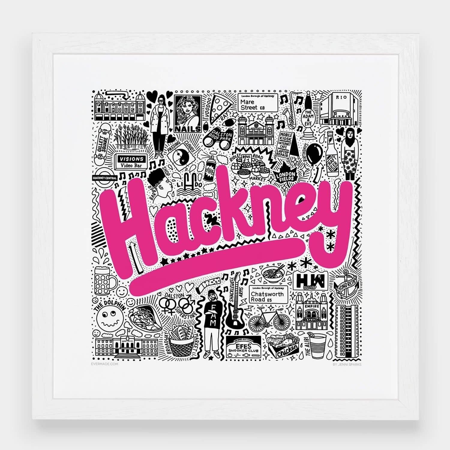 Hackney Hometown Print__Large [61 cm x 61 cm] / Senza cornice
