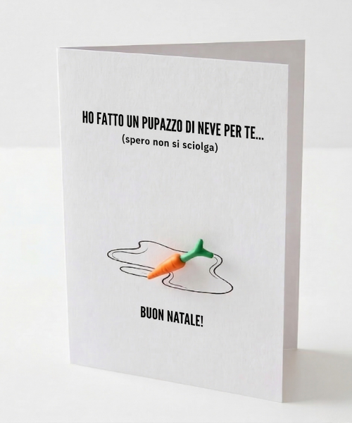 Snowman Postal Card – Building Brick LEGO