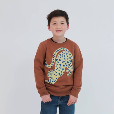 Amur Leopard Kids Sweatshirt__Caramel / 9-11