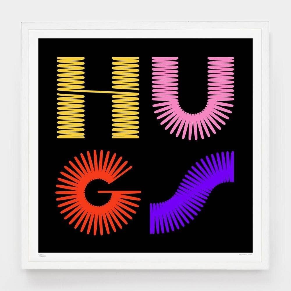 Abbracci__Large [61 cm x 61 cm] / Senza cornice