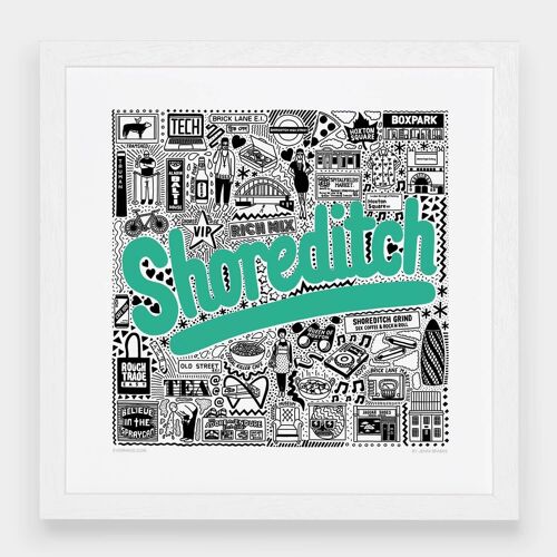 Shoreditch Hometown Print__Large [61cm x 61cm] / Unframed