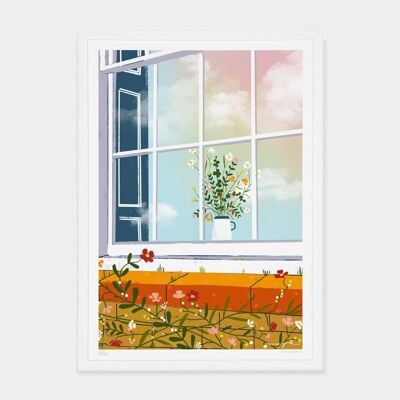 Flowers by the Window__A2 Signé - Édition Limitée