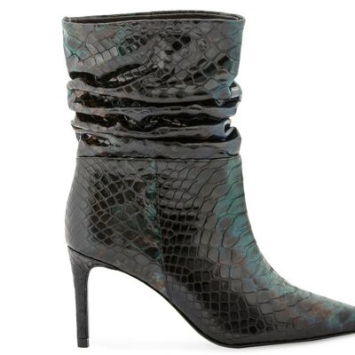 BOTTES EN CUIR IMPRIMÉ SERPENT "DEBBIE"