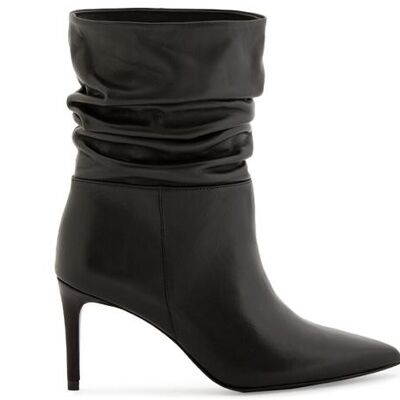 BOTTES EN CUIR NOIR OLIVIA