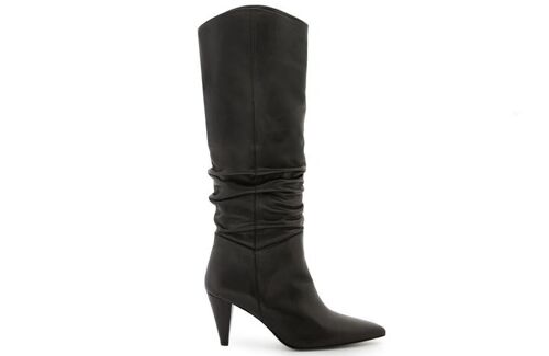 Isabel black knee high boots