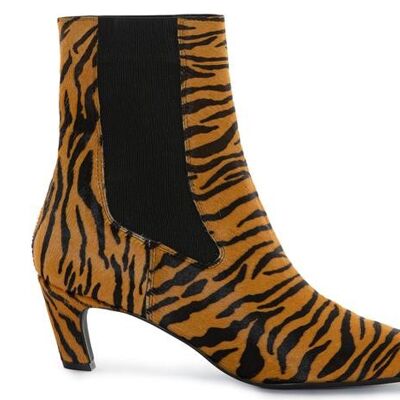 Kate zebra print leather boots