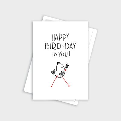 Happy Bird-Day to you! - Kaart Verjaardag Vogel
