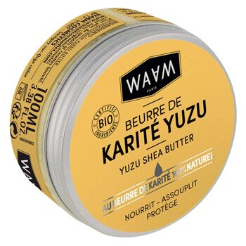 WAAM Cosmetics – Beurre de Karité Yuzu – Soin nourrissant peau et cheveux – Au beurre de Karité brut BIO et naturel – Vegan – 100ml 2