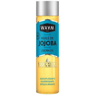 WAAM Cosmetics - Organic Jojoba vegetable oil - 100% pure and natural - First cold pressing - Skin and hair care oil - 100ml