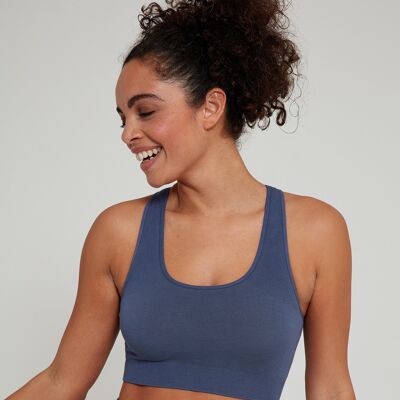 Tone and Motion Sports Bra, Faded Blue