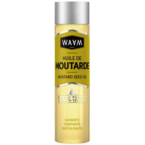 WAAM Cosmetics – Huile de Moutarde – 100% pure et naturelle – Première pression à froid – Pousse de cheveux – Cheveux fin et cassants –100ml